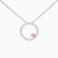 Rita white and Argyle champagne diamond necklace