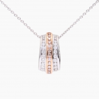 Valentina Argyle light pink champagne diamond necklace