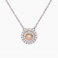 Gardenia Argyle pink and white diamond necklace