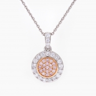 Angelique white and Argyle pink diamond necklace
