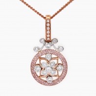 Renaissance Argyle pink and white diamond pendant