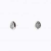 Elixer marquise cut white diamond stud earrings