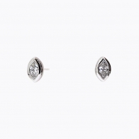 Elixer marquise-cut white diamond stud earrings