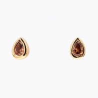 Elixer pear cut champagne diamond stud earrings