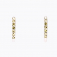 Melody yellow diamond huggie earrings
