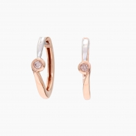 Raja Argyle champagne diamond huggie earrings