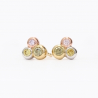 Fizz rainbow diamond stud earrings