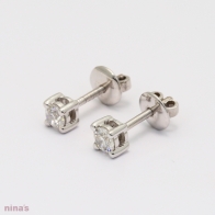 0.50 Carat white diamond stud earrings
