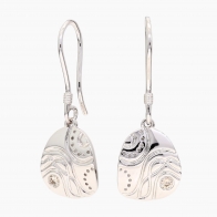 Champagne oasis champagne diamond etched earrings