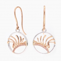 Emblem Argyle pink diamond kangaroo paw earrings