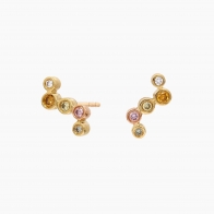 Nebula rainbow diamond studs