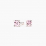 Sparkling 0.05 carat Argyle pink diamond stud earrings
