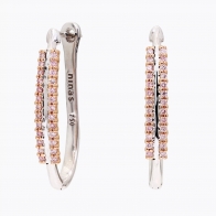 Lyric Argyle pink diamond hoop earrings