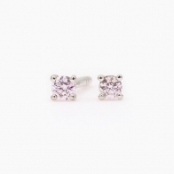 Sparkling 0.06ct Argyle pink diamond stud earrings