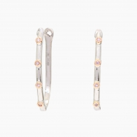 Lyre Argyle pink diamond hoop earrings