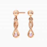 Infinite Argyle pink diamond drop stud earrings