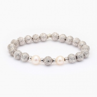 Menzies quandong and white pearl bracelet