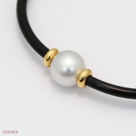 Hunter white South Sea pearl neoprene bracelet