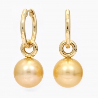 Caledonia gold South Sea pearl detachable huggie earrings