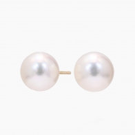 Abilene 8mm white freshwater pearl stud earrings