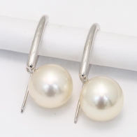 Nixie white South Sea Pearl hook earrings