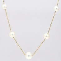 Haiti white pearl necklace