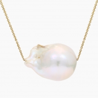 Sirena baroque freshwater white pearl necklace