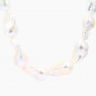 Isara baroque white freshwater pearl necklace