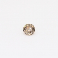 0.19 Carat round-cut champagne diamond