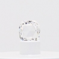 0.62 Carat rose cut cushion cut white diamond