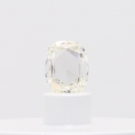 0.71 Carat rose cut cushion cut white diamond