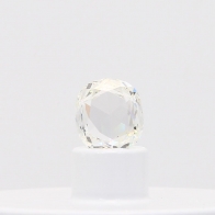 0.56 Carat rose cut cushion cut white diamond