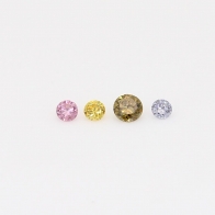 0.09 Total carat parcel of round cut rainbow coloured diamonds