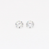 0.16 Total carat pair of round cut white diamonds
