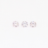 0.12 Carat trio of round cut NCP Argyle pink diamonds