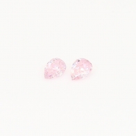 0.18 Total carat pair of pear cut FPP Argyle diamonds