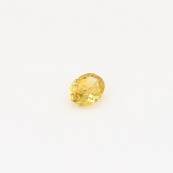 0.21 Carat oval cut orange yellow diamond
