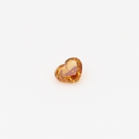 0.17 Carat heart cut orange diamond
