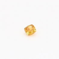 0.19 Carat cushion cut yellow orange diamond