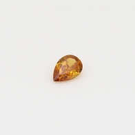 0.19 Carat pear cut orange yellow diamond