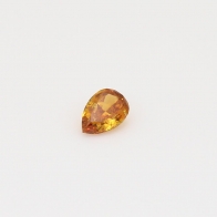 0.21 Carat pear cut orange yellow diamond