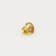 0.30 Carat heart cut yellow orange diamond