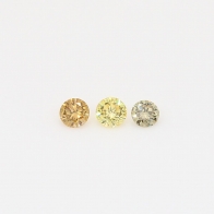 0.15 Total carat round cut rainbow-coloured diamonds