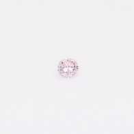 0.07 carat round-cut FPP Argyle pink diamond