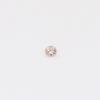 0.03 Carat round-cut intense pink champagne diamond