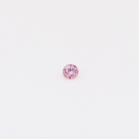 0.04 Carat round-cut intense pink champagne diamond