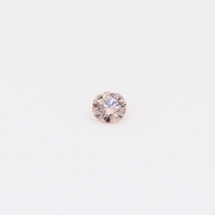 0.07 Carat round-cut Argyle intense pink champagne diamond