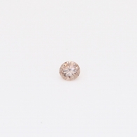0.08 Carat round-cut Argyle intense pink champagne diamond