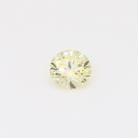 0.39 Carat round-cut fancy light yellow diamond