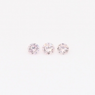 0.10 Total carat trio of round-cut FLP Argyle pink diamonds